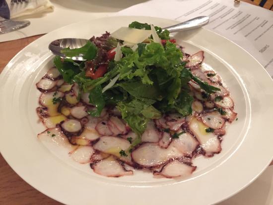 Salis Restaurant signature dishes Octopus Carpaccio
Sea Bass In Ladokolla
Long Fin Tuna Belly